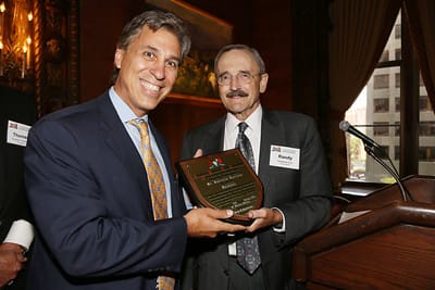 Pat Barrera receiving the Los Angeles Power Player award