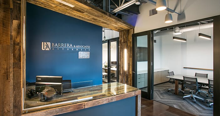 Photo of the office reception of Barrera & Associates, Attorneys